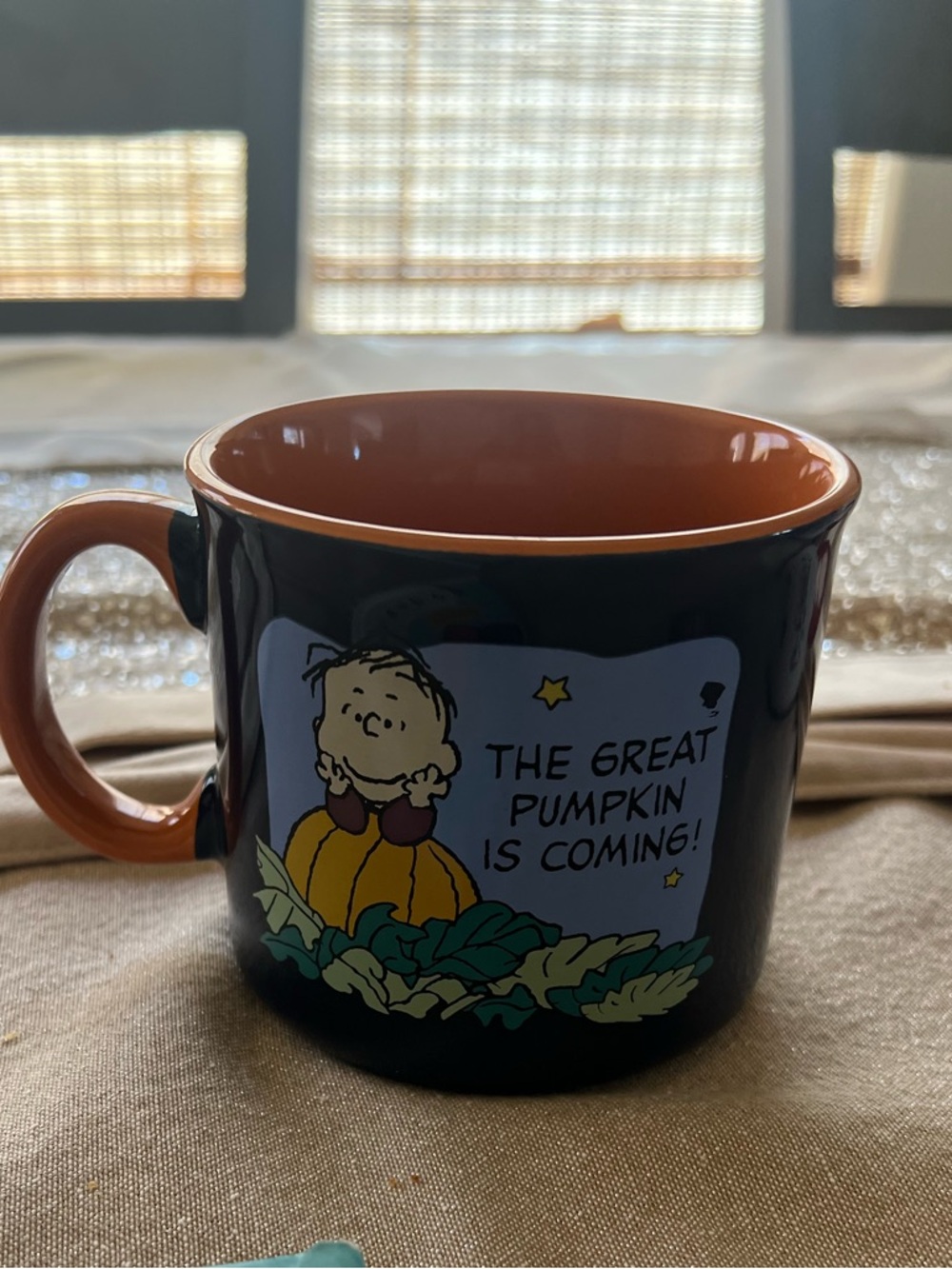 Peanuts Black and Orange Linus 'The Great Pumpkin' Mug